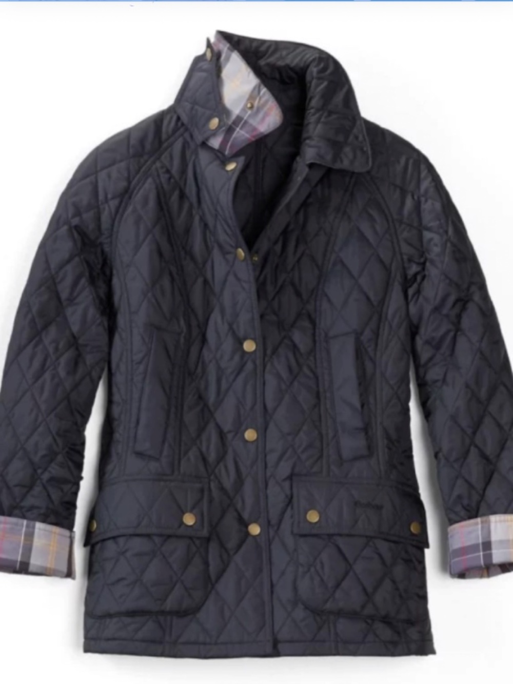 Barbour Summer Beadnell Quilted Jacket Black Size 12 Classic British